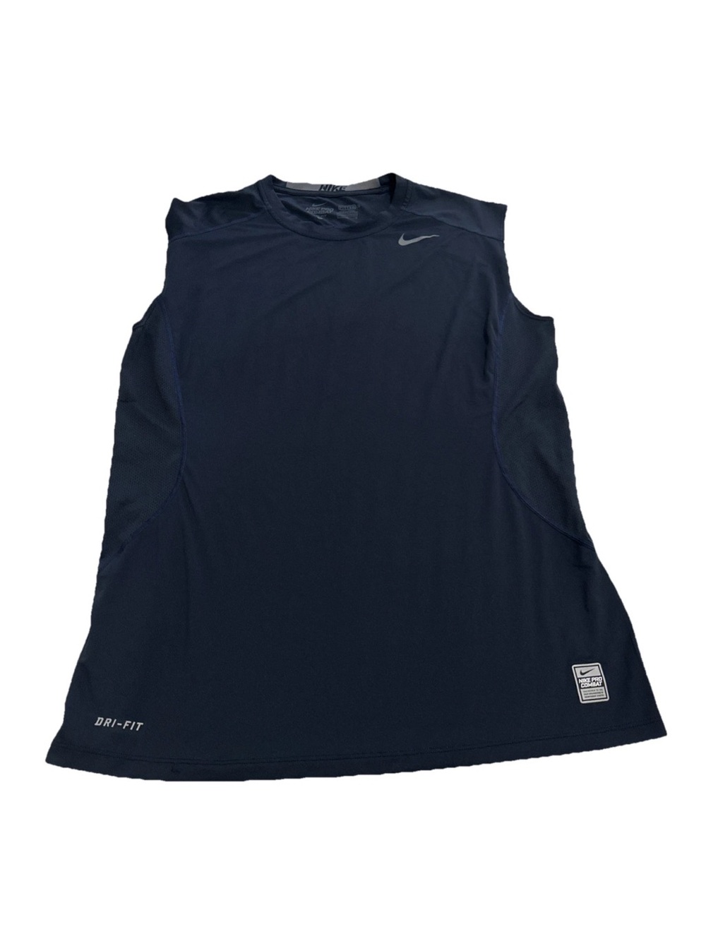 Nike Pro Combat  Tank Top Shirt Men’s Sz L Dark Blue Sleeveless Barely Worn